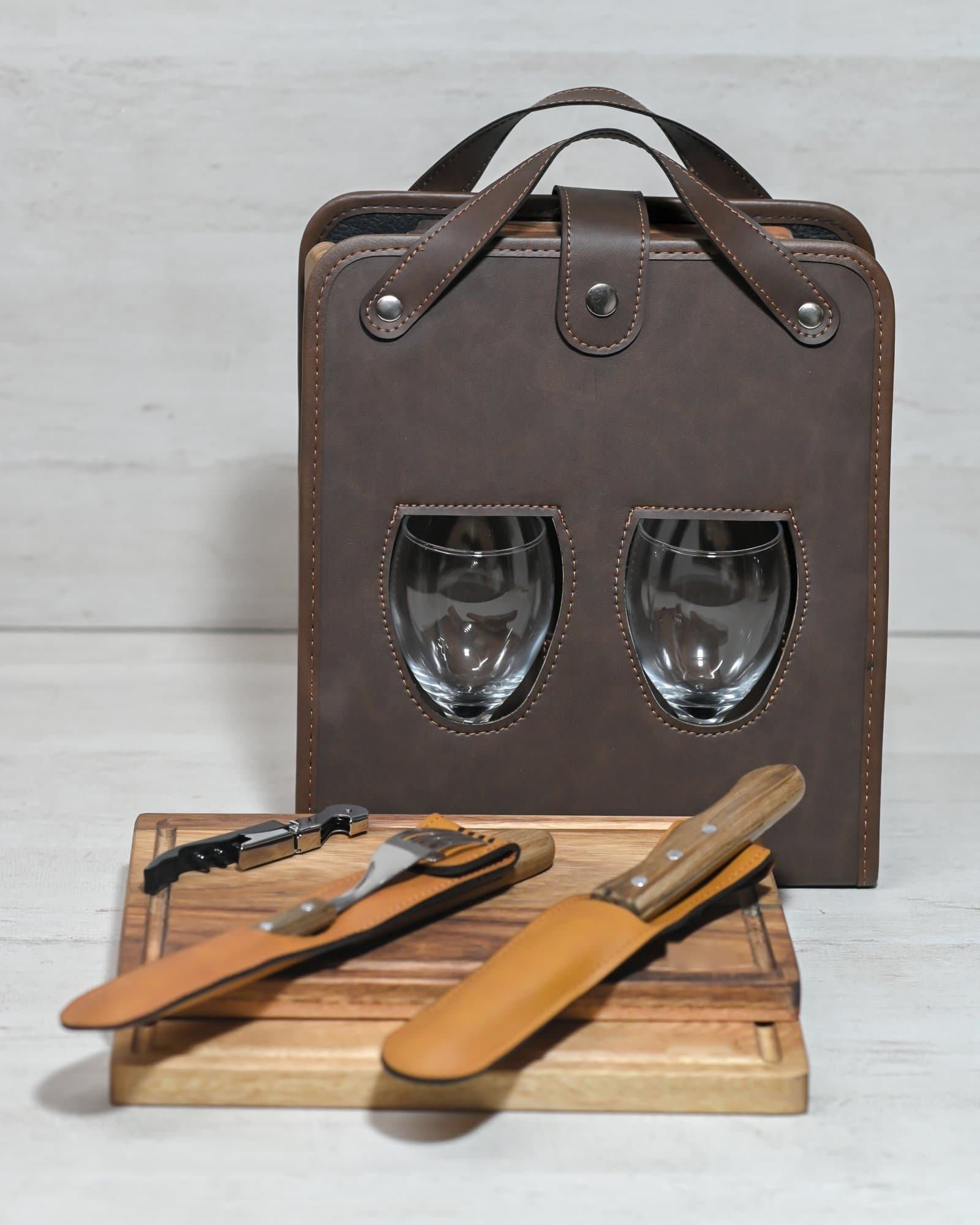 Set de Asado Open Glass Doble habano